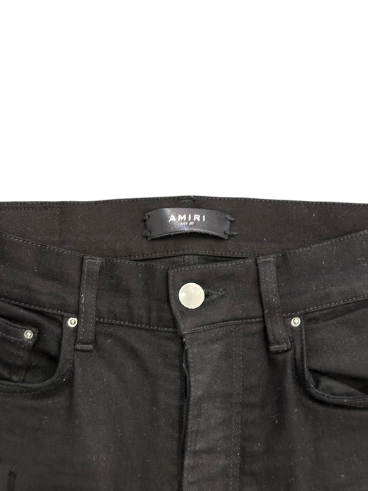 Amiri MX1 Black Leather Patch Size 30