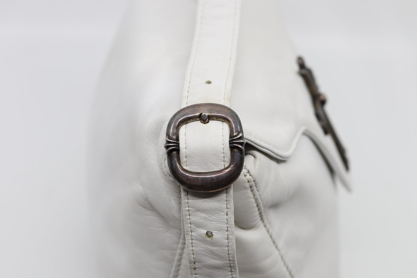 Vintage Chrome Hearts White Leather Bag Circa 2001