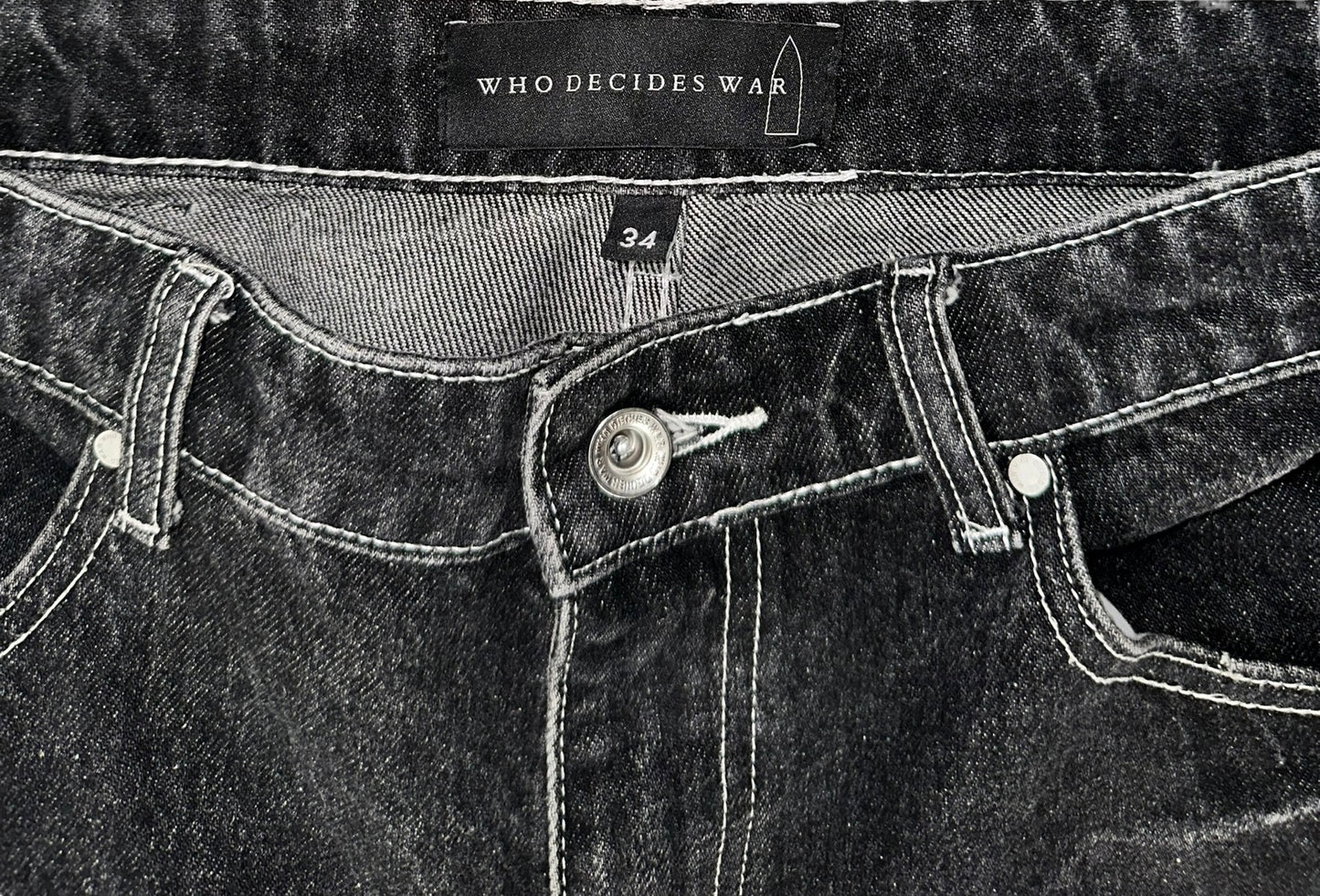 Who Decides War Daisy Patch Jean Black Size 34