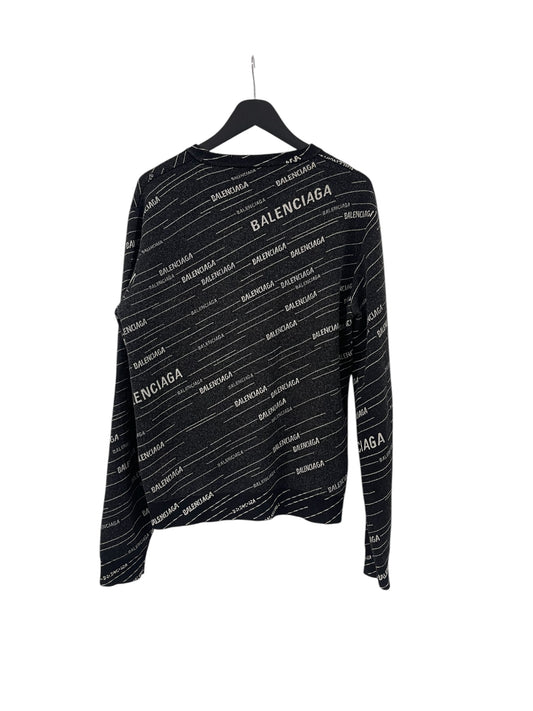 Balenciaga Wool All Over Print Sweater Size M