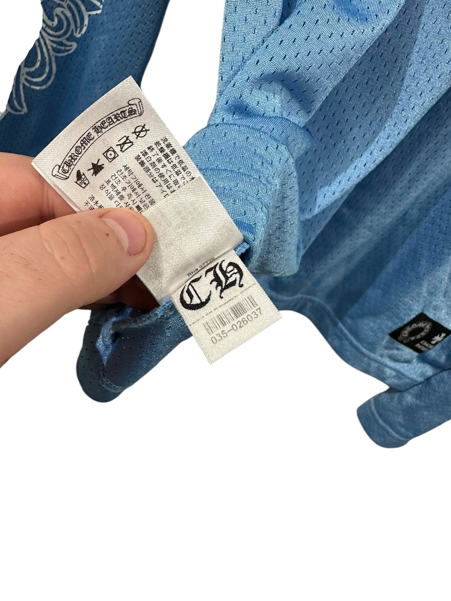 Chrome Hearts Mesh Jersey Blue Size M