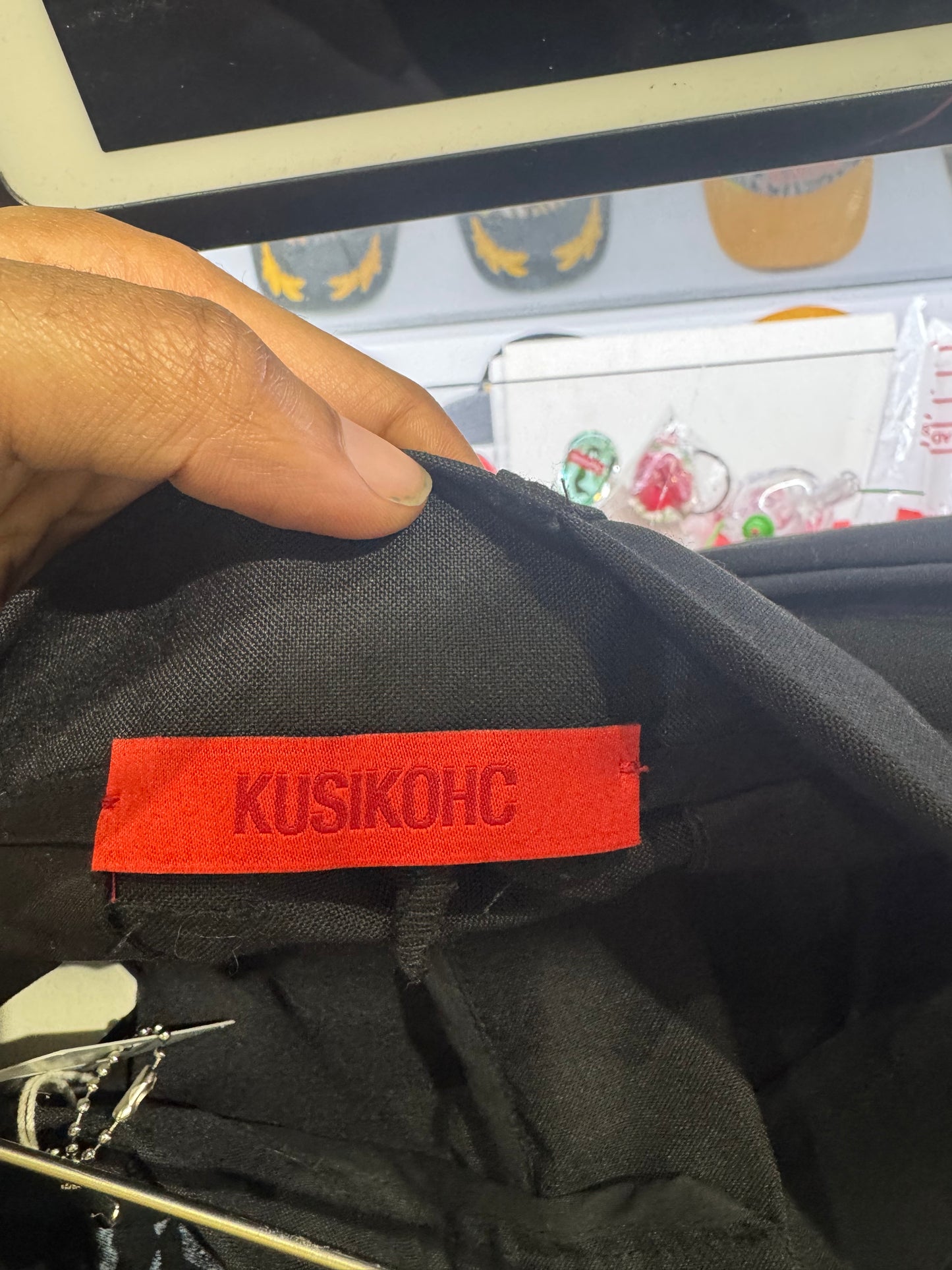 Kusikohc Eyelet Pants with Print Size L