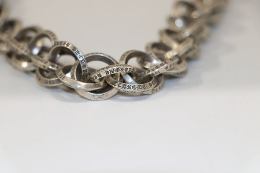 Chrome Hearts Double B Ring Necklace 22” Sterling Silver | AVNTGRDNY NYC