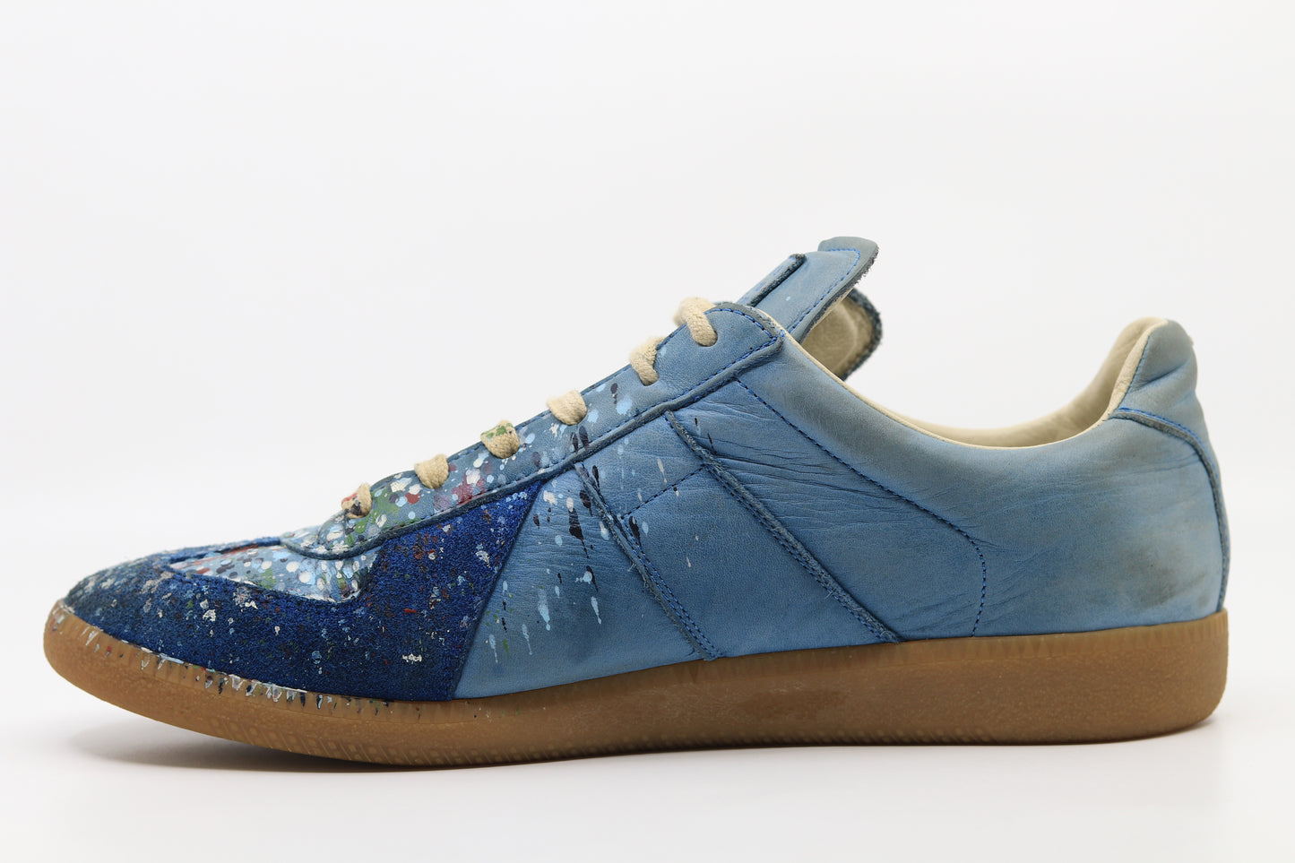 Maison Margiela Replica Blue Paint Splatter Size 44