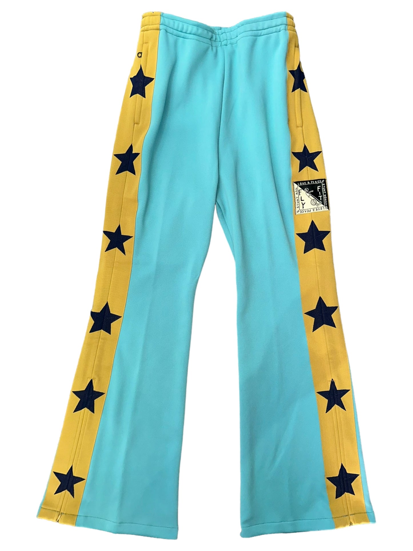 Kapital Stuntman Flared Track Pant Teal/Gold/Black | AVNTGRDNY NYC