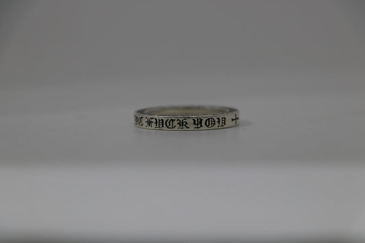 Chrome Hearts 3MM Spacer NYC Fuck You Ring Size 8.5