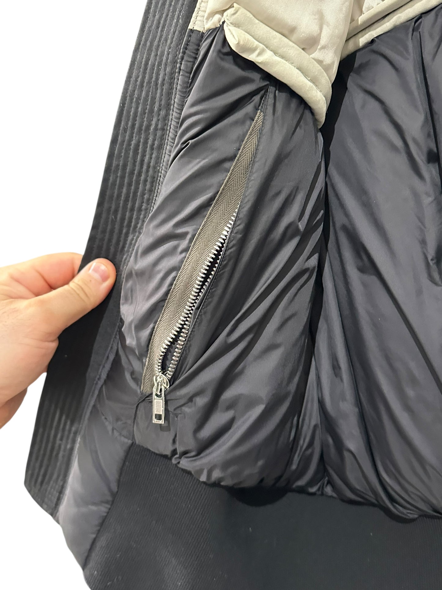 Rick Owens Gethsemane Colorblock Puffer Bomber Jacket Size 42IT