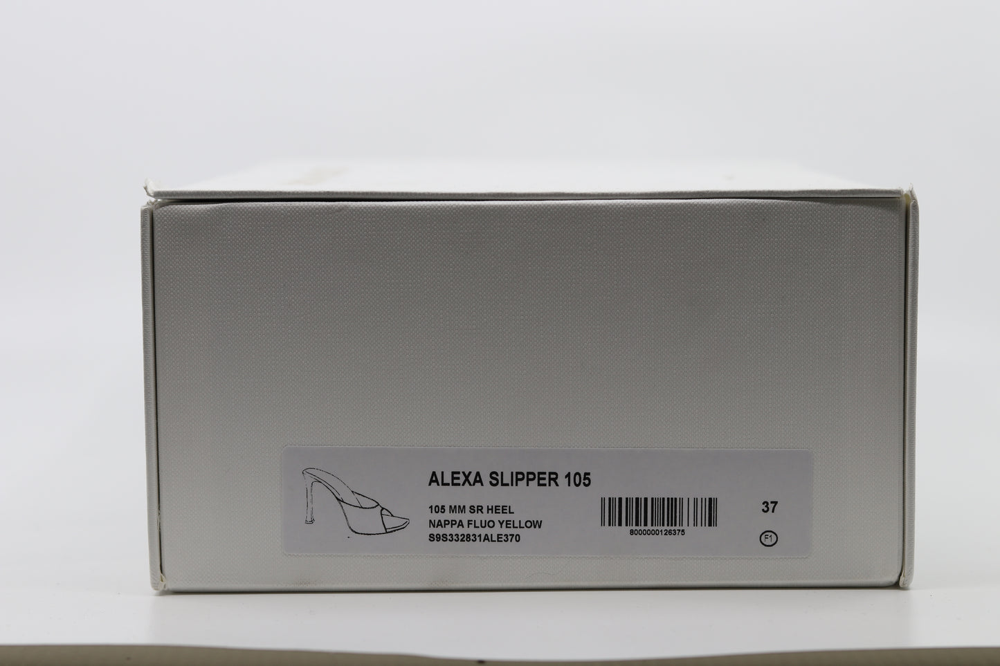 Amina Muaddi Alexa Slipper Fluroscent Yellow Size 37 New
