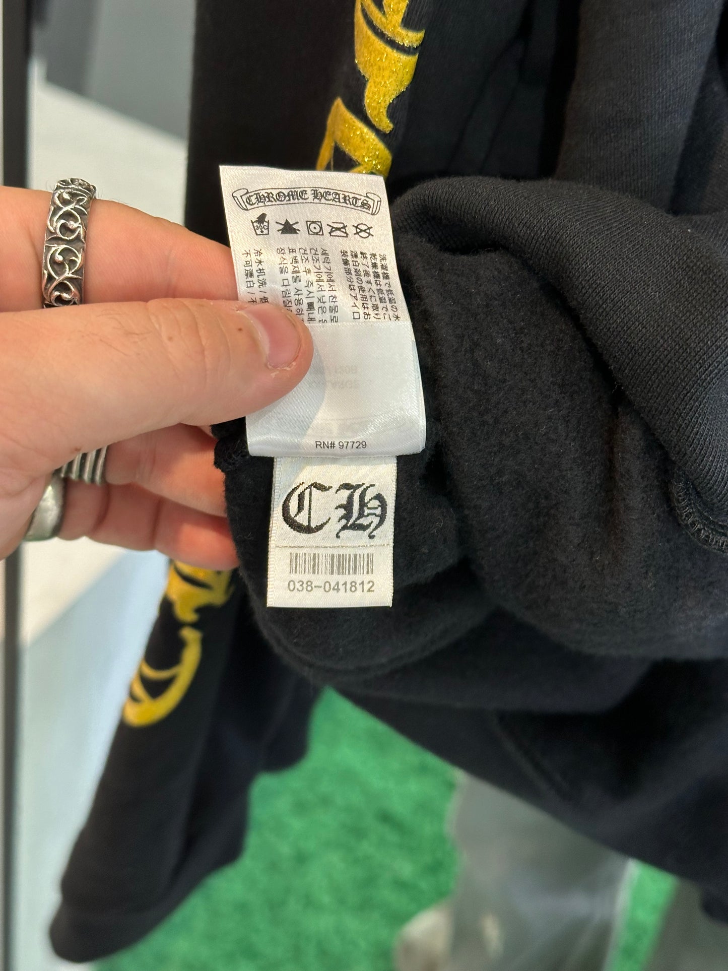 Chrome Hearts 1988 Hoodie Black/Gold Size XXL