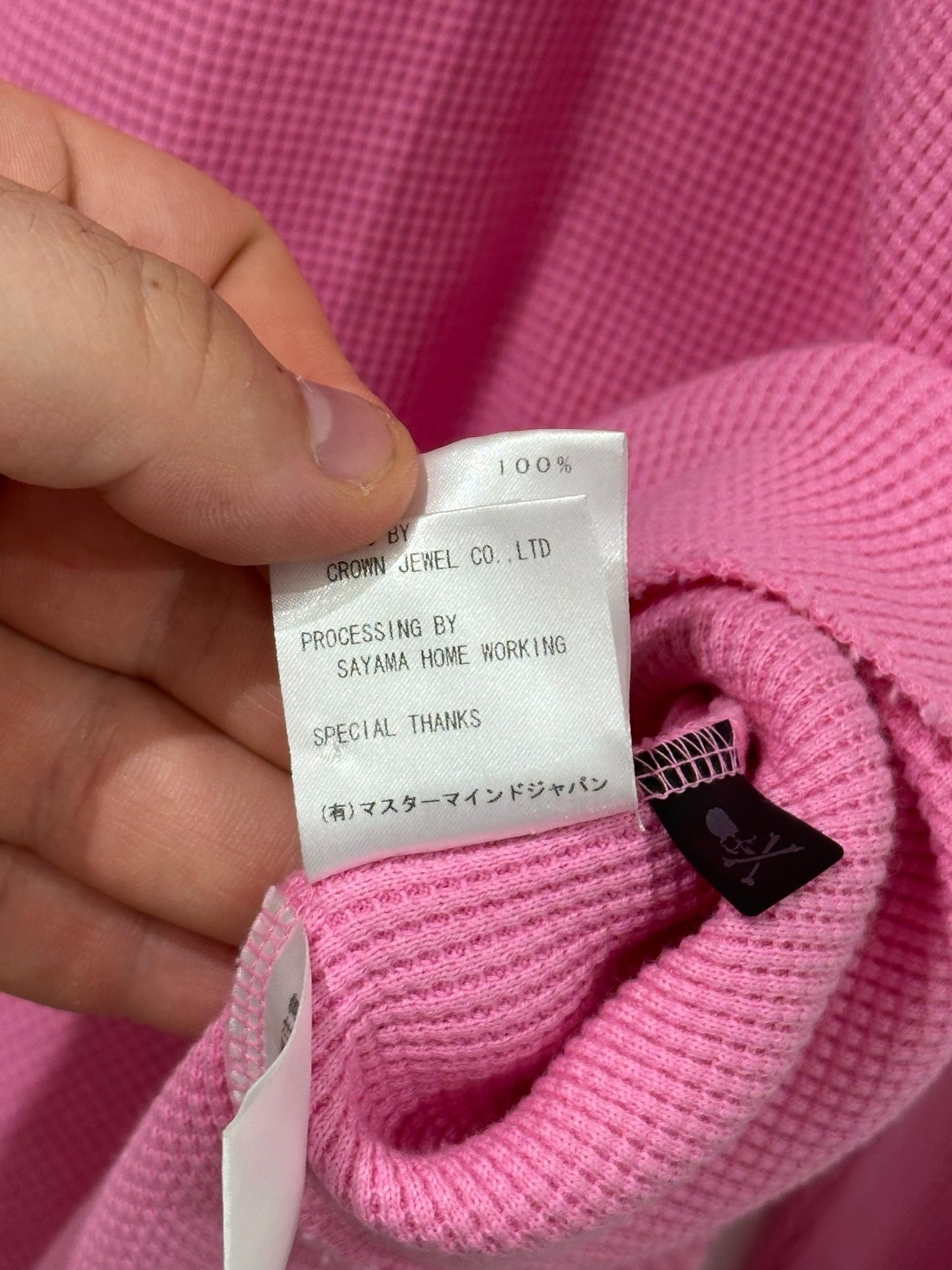Mastermind Japan Skull Thermal Pink Size L