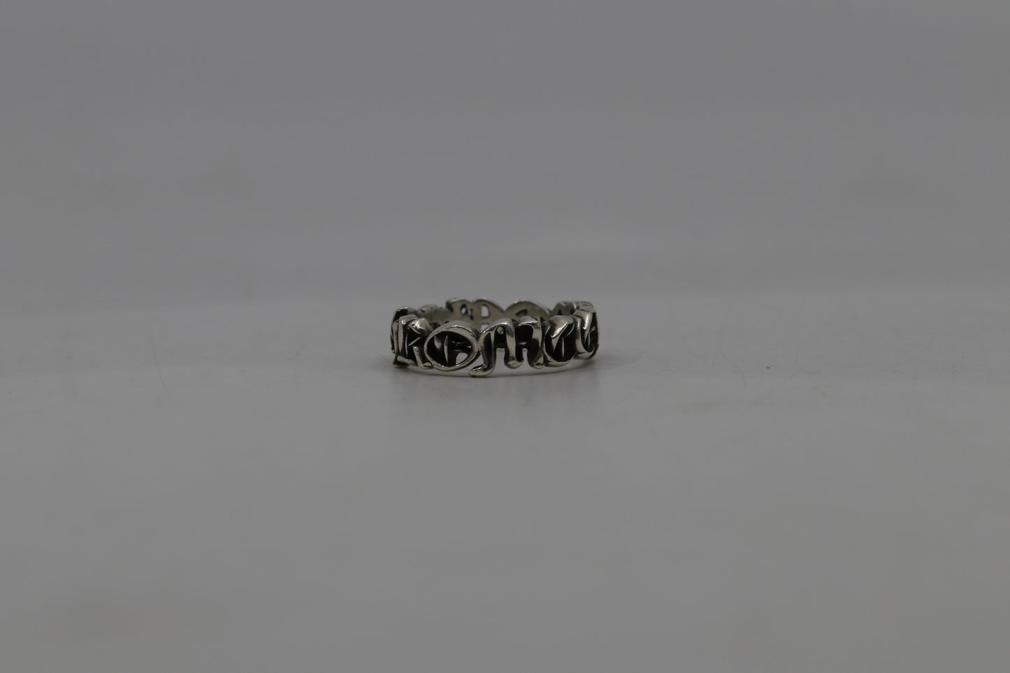 Chrome Hearts Spellout Ring “Chrome” Size 12