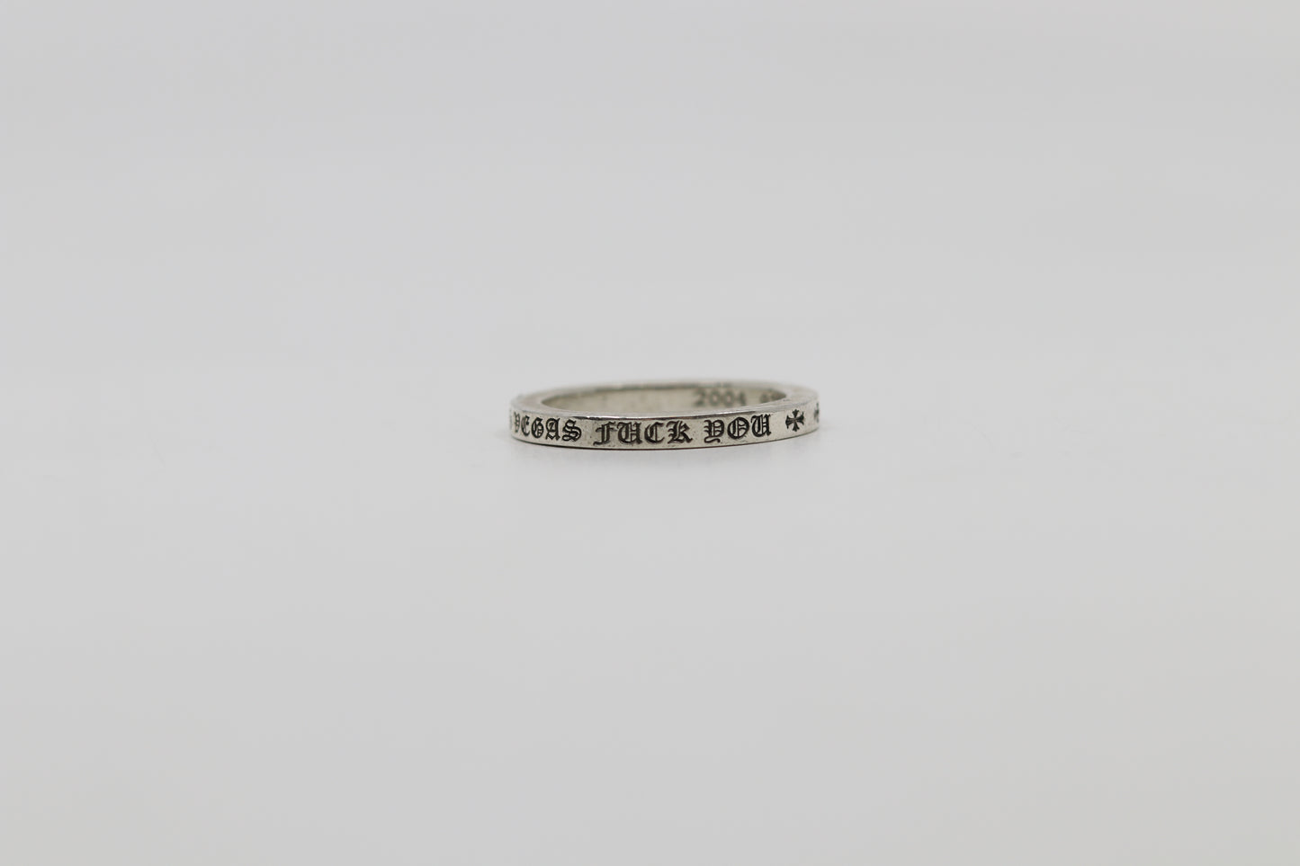 Chrome Hearts Las Vegas Fuck You 3MM Spacer Ring Size 12.5