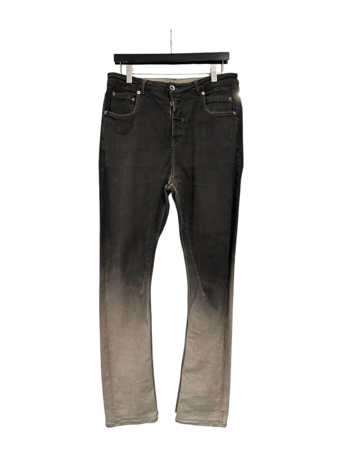 Rick Owens Detroit Cut Denim Gradient Black Pearl Size 34