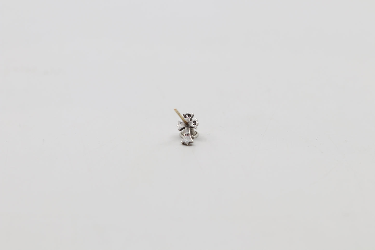 Chrome Hearts Pave Diamond Fat #2 Cross Stud Earring