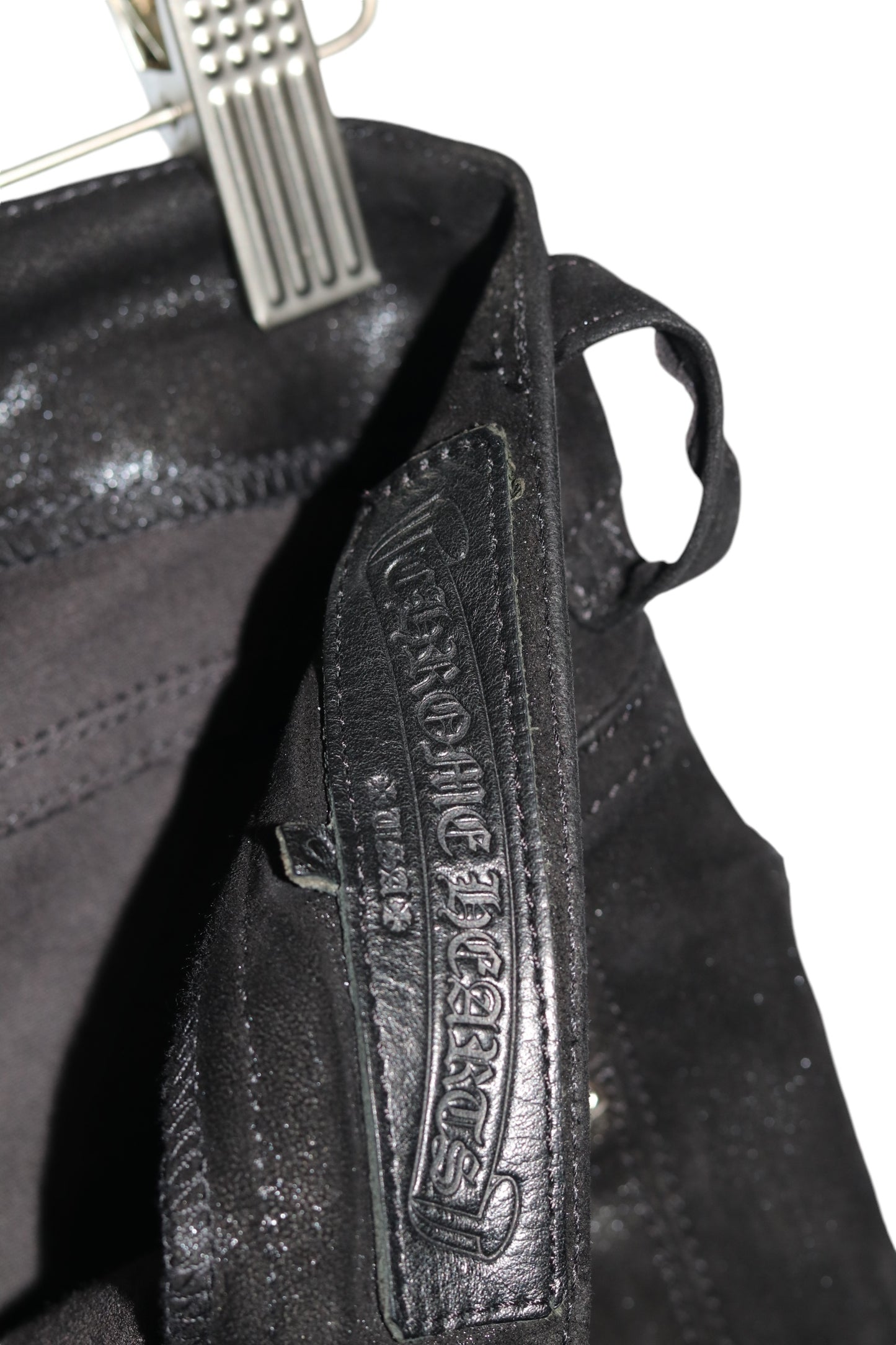 Chrome Hearts Fleur Knee Waxed Denim Low Rise Jeans Size 0