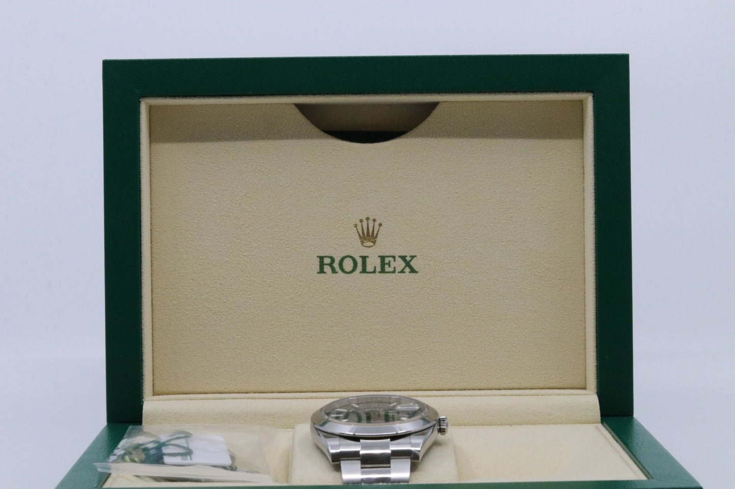 Rolex Date Just 41mm Stainless Steel Mint Green Index Dial Smooth Bezel Oyster Bracelet 126300