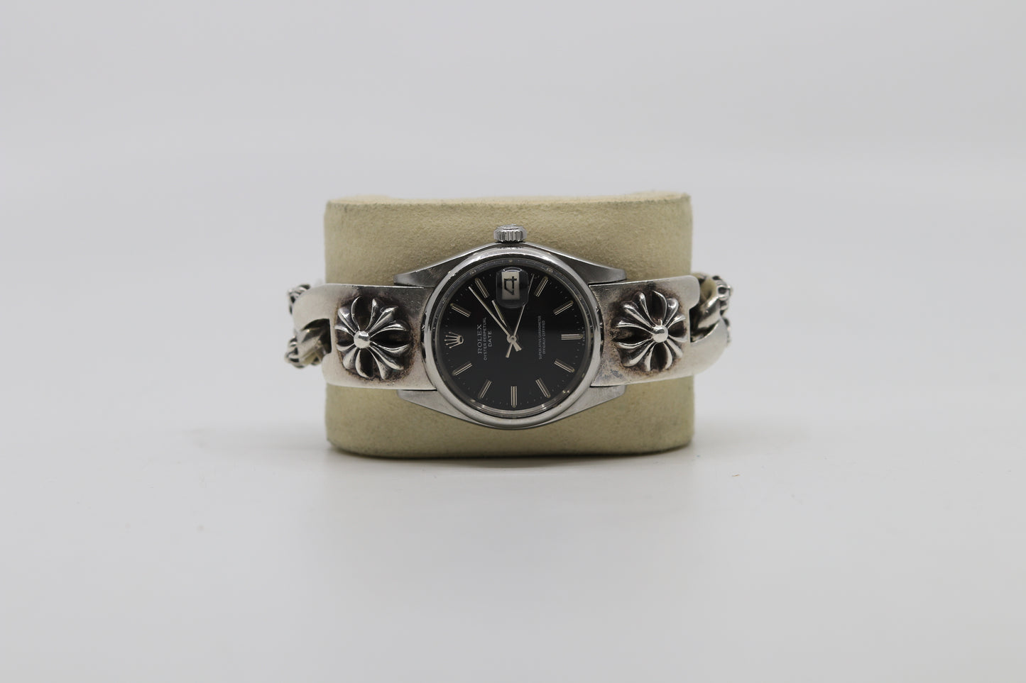 Rolex Oyster Perpetual Date with Fancy Link Chrome Hearts Band