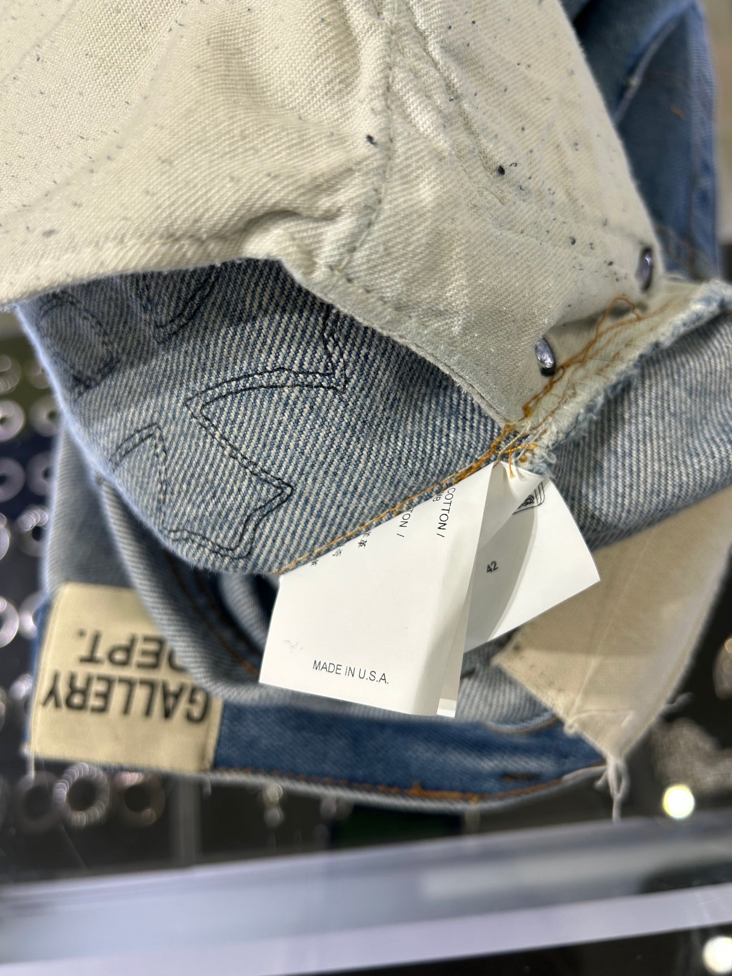 Chrome Hearts x Gallery Dept. Leather Flared Levi’s Jeans 42x34