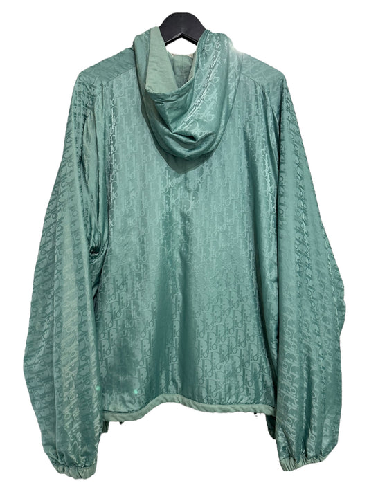 Dior Oblique Print Reversible Hoodie Aqua Size XL