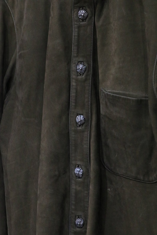 Chrome Hearts Vintage Suede Button Up Jacket Size XL | AVNTGRDNY NYC