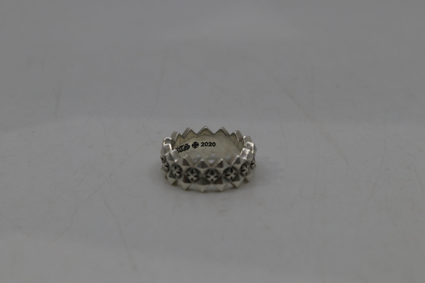 Chrome Hearts Double Pyramid Plus Ring Size 8