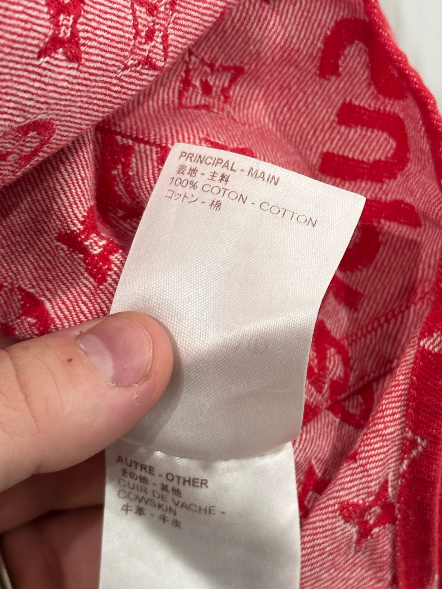 Louis Vuitton x Supreme S/S17 Baseball Shirt Size L