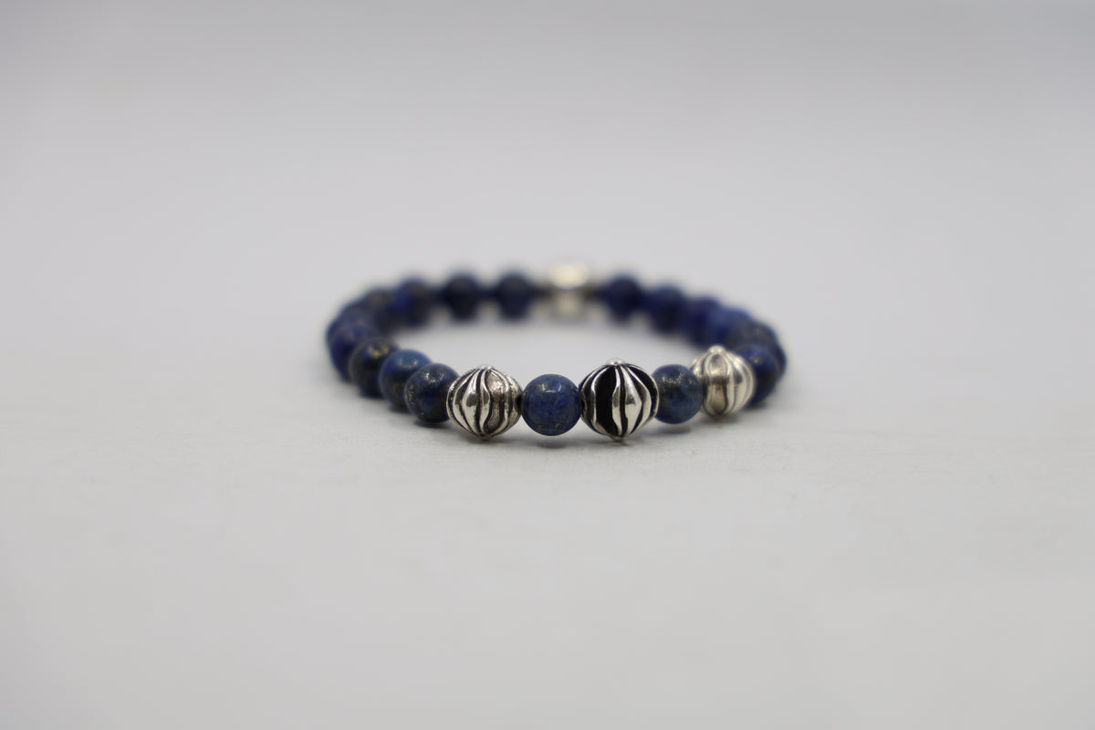 Chrome Hearts Lapis Lazuli Beaded Bracelet Pre-Owned Good Condition| AVNTGRDNY NYC