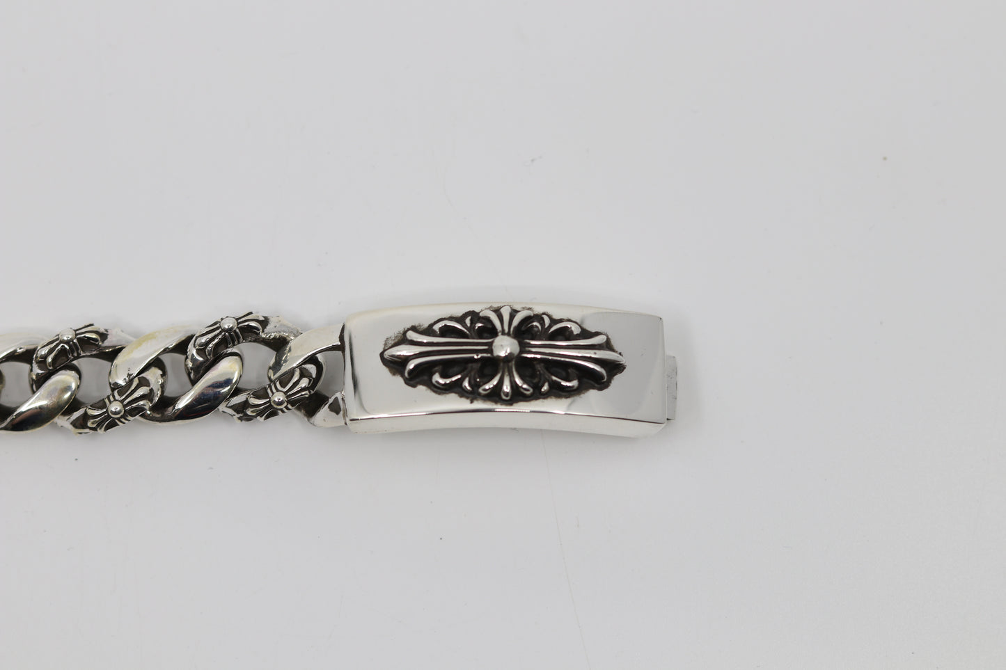 Chrome Hearts Floral ID Fancy Link Bracelet 14 Link