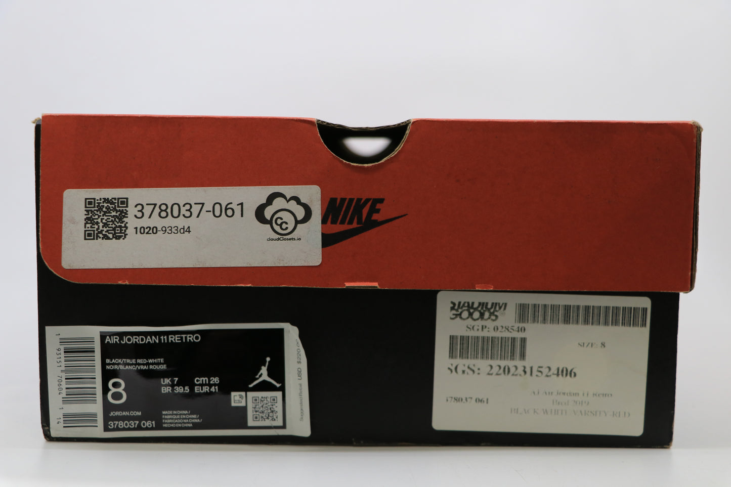 Air Jordan 11 Bred Size 8