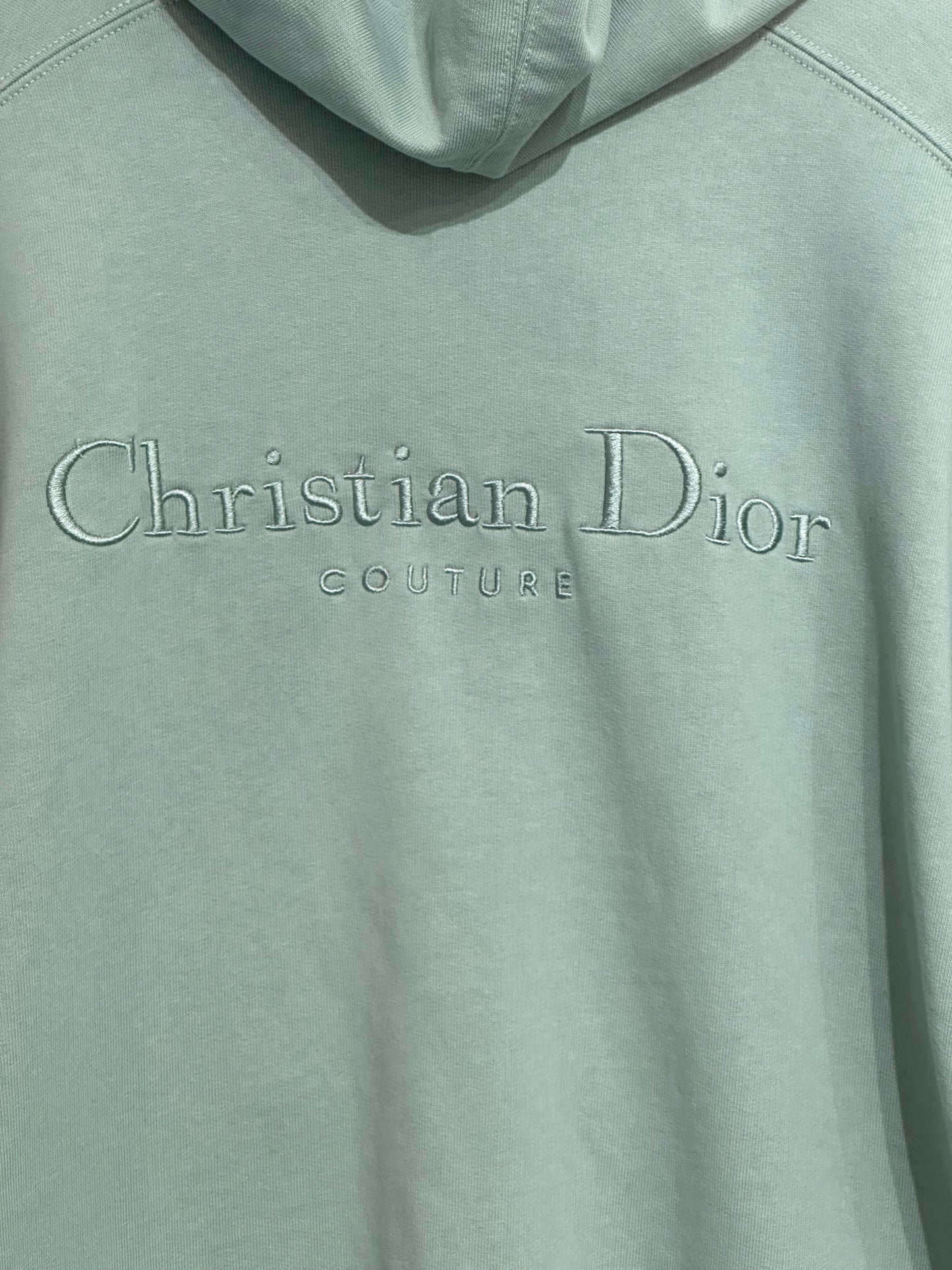 Dior Oblique Print Reversible Hoodie Aqua Size XL