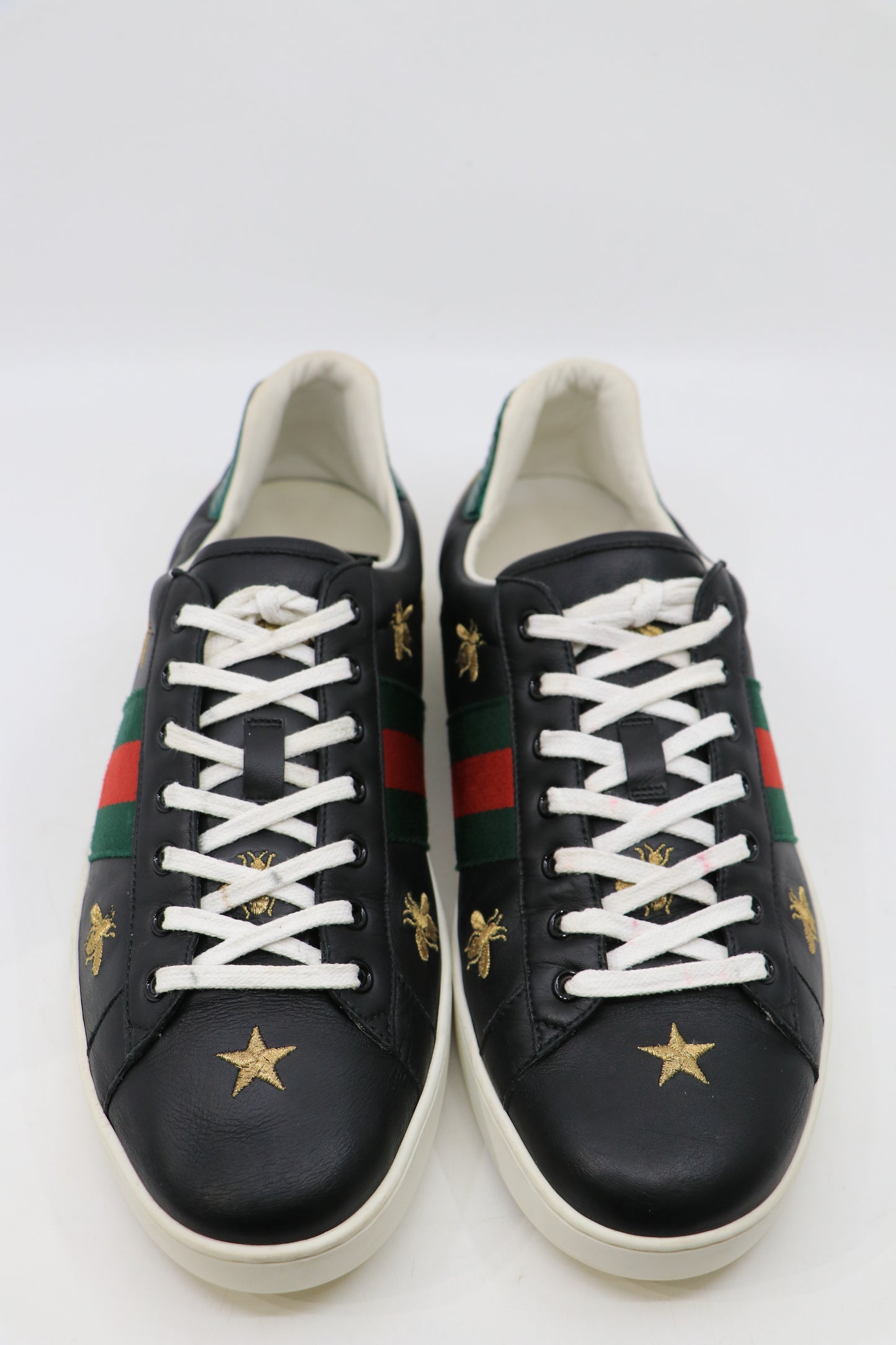 Gucci Black Ace Sneakers Bee/Stars Sz 12