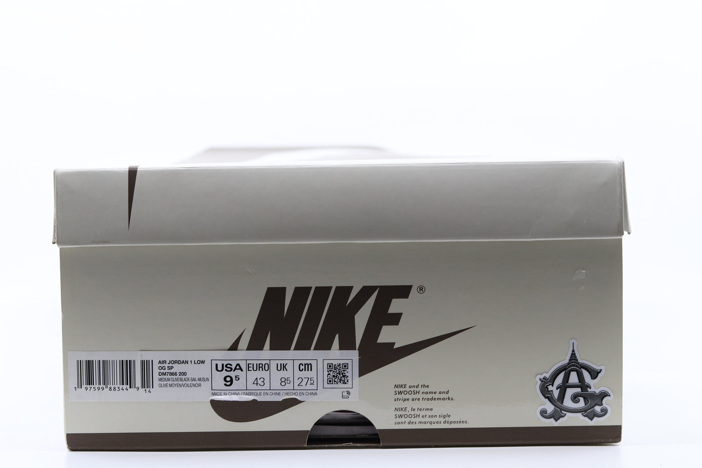 Air Jordan 1 Low Travis Scott Medium Olive Size 9.5