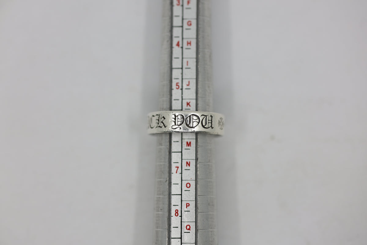Chrome Hearts Fuck You 6MM Spacer Ring Size 6 | AVNTGRDNY NYC