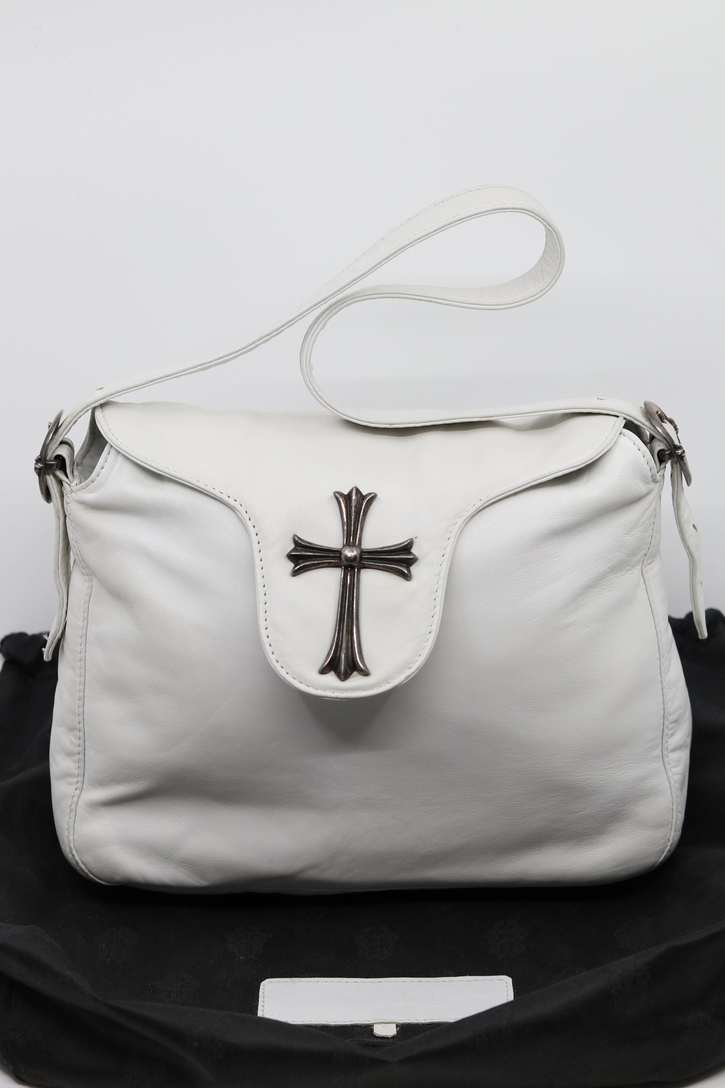 Vintage Chrome Hearts White Leather Bag Circa 2001