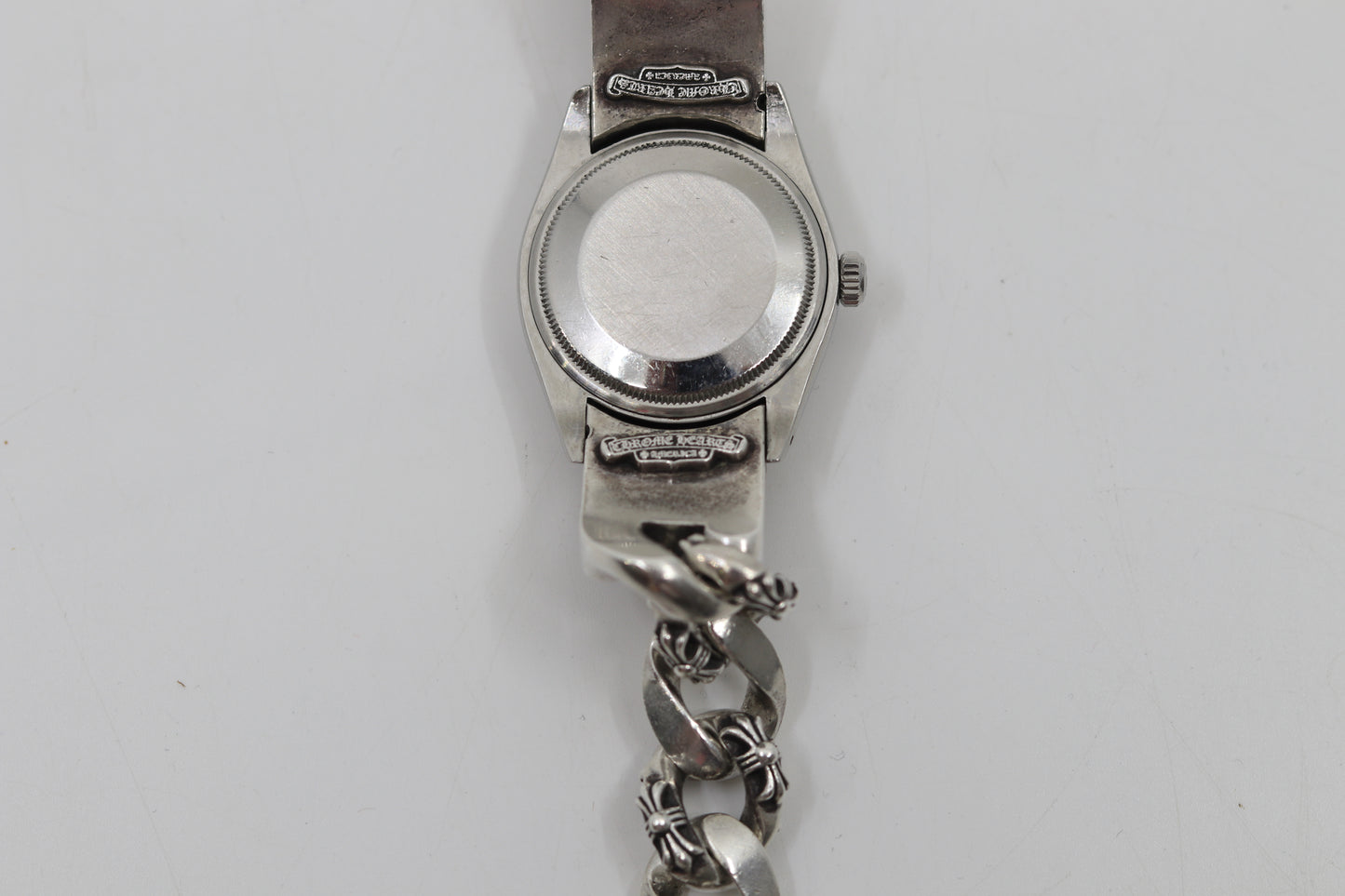 Rolex Oyster Perpetual Date with Fancy Link Chrome Hearts Band
