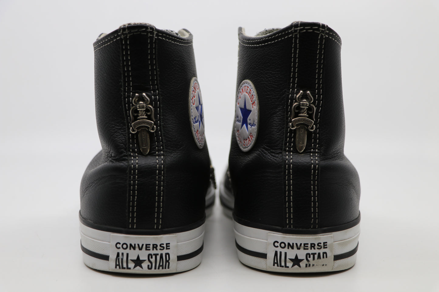 Chrome Hearts Leather Converse Chuck Taylor Sneakers Size EU 44