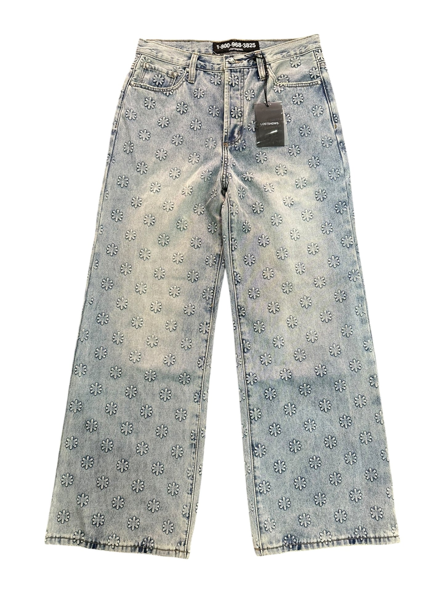 LOSTSHDWS COMPLEXCON Embossed Logo Denim Pant Blue Size 30