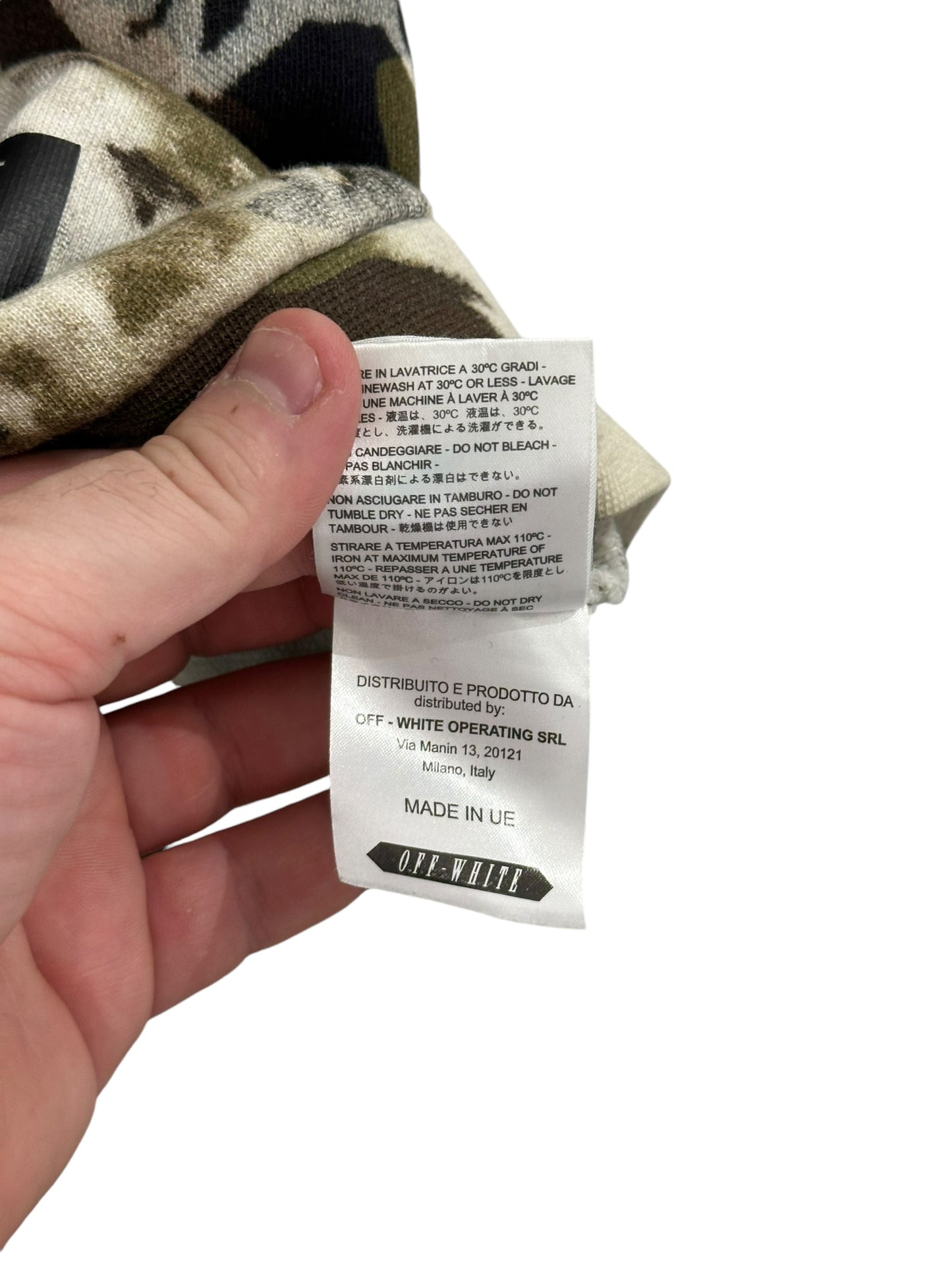 Off-White Bleached Camo Hoodie Size L