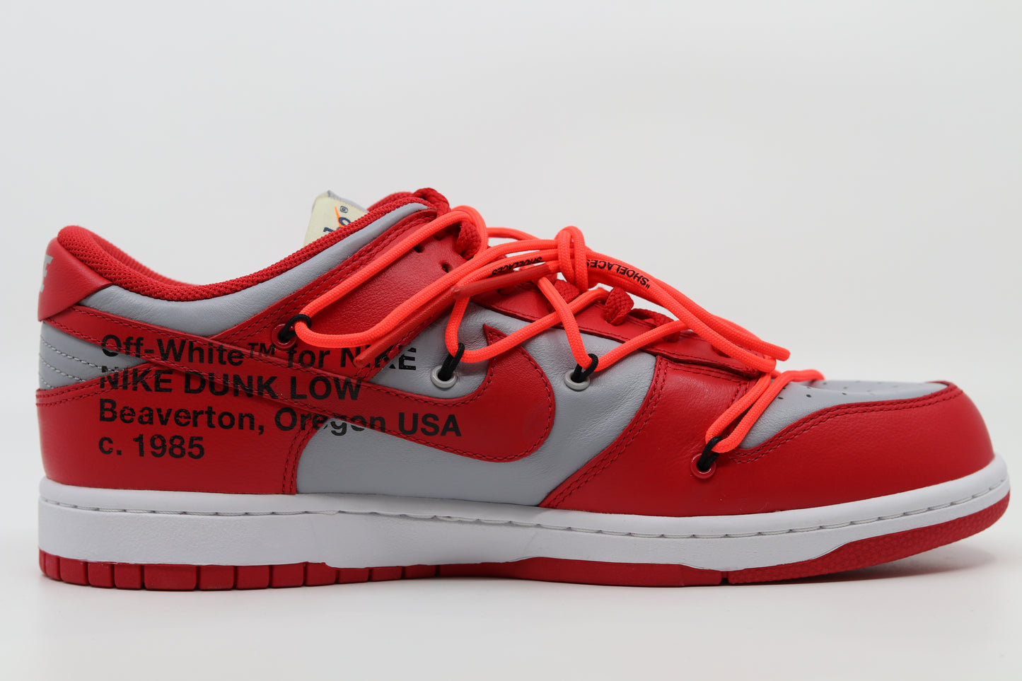 Nike Dunk Low x Off-White University Red Size 11 New