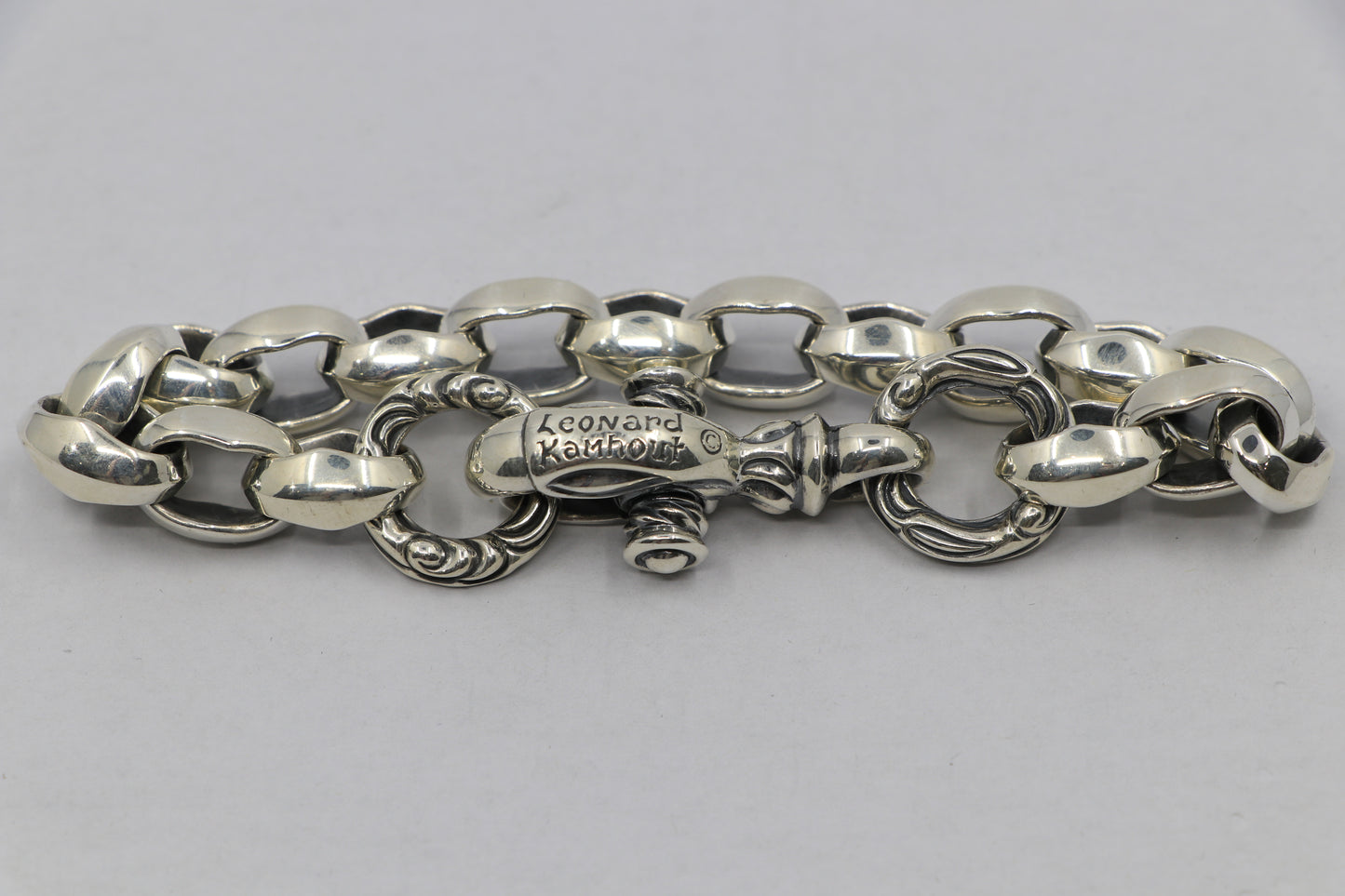 Lone Ones Mating Flight Bracelet Silk Link Medium (17 Links) Crane Circle .925 Sterling Silver | AVNTGRDNY NYC