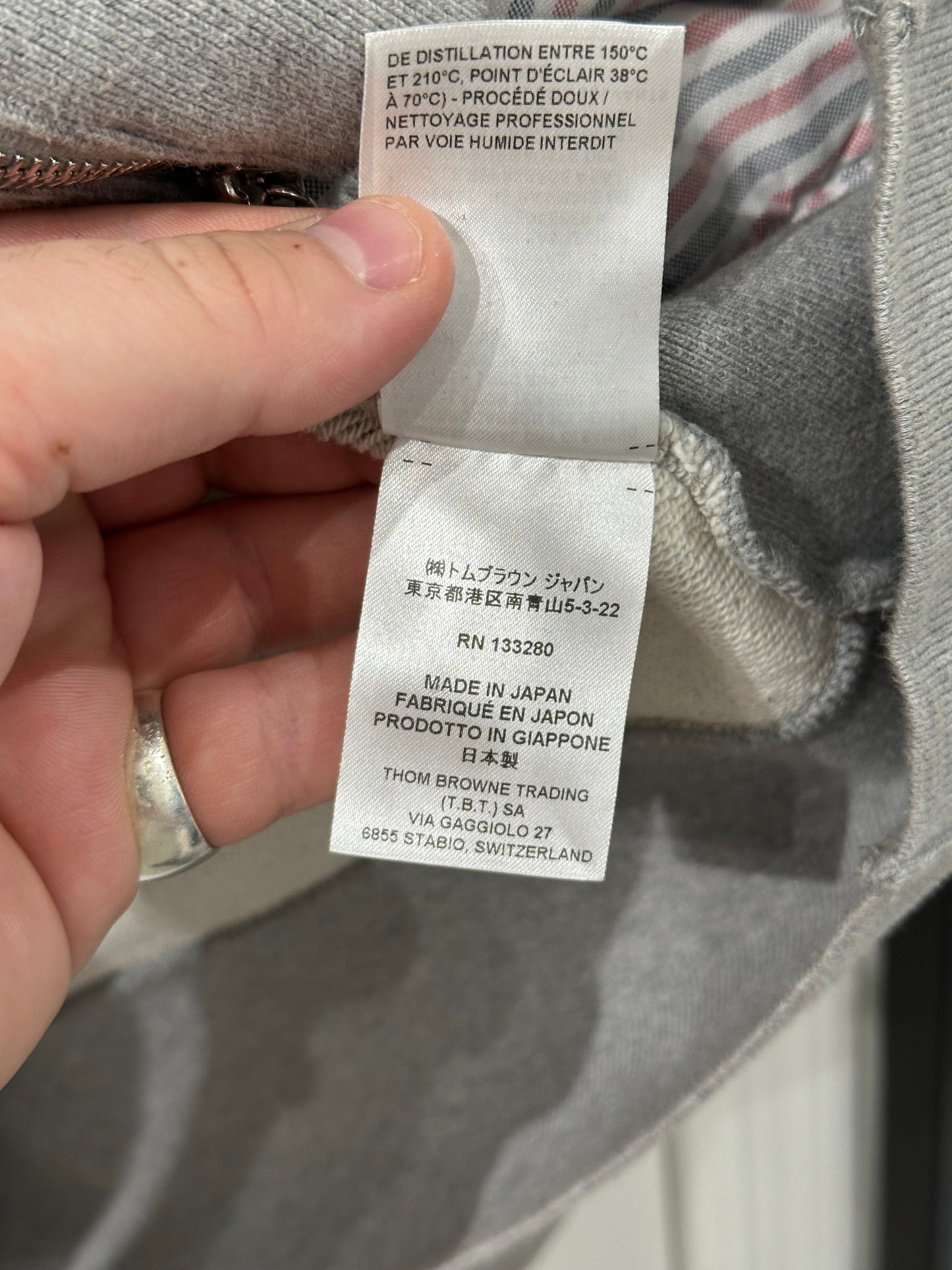 Thom Browne 4 Bar Zip Up Size 6
