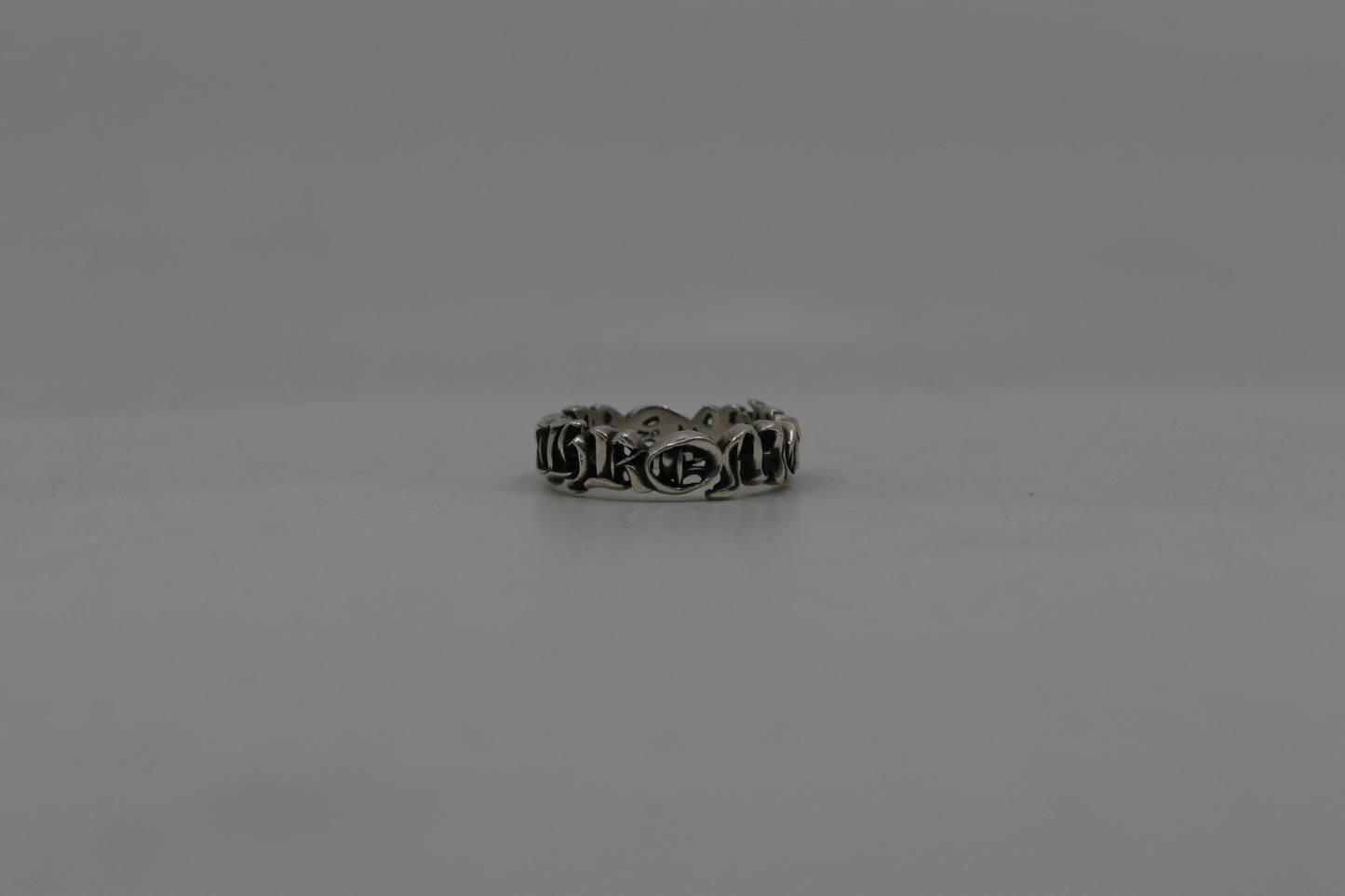 Chrome Hearts Spellout Ring “Chrome” Size 12