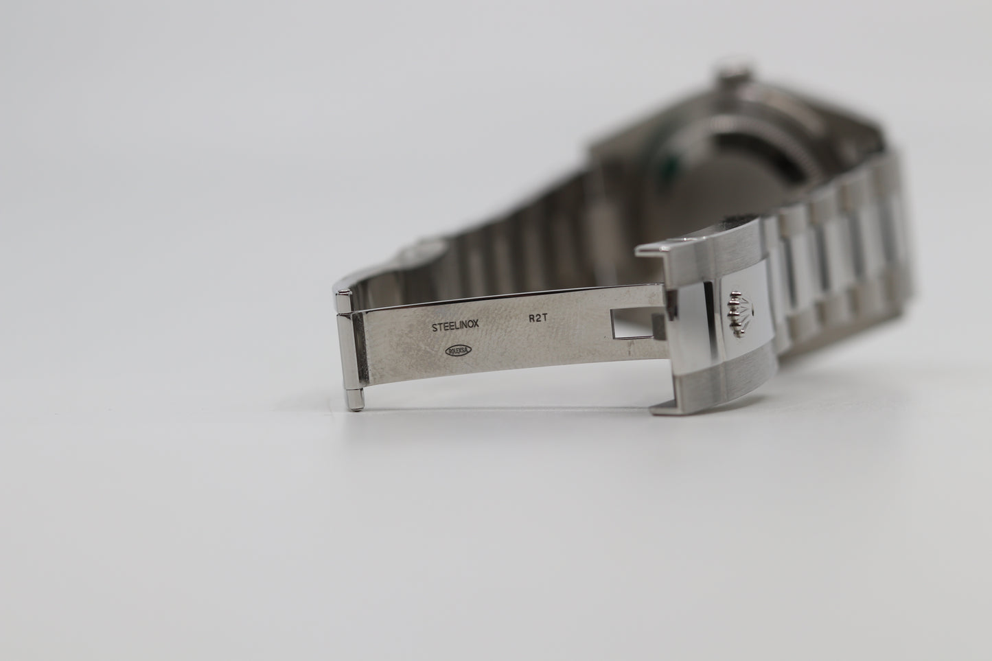 Rolex Date Just 41mm Stainless Steel Mint Green Index Dial Smooth Bezel Oyster Bracelet 126300