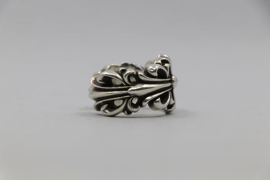 Chrome Hearts Double Floral Ring Size 10.5 Silver | AVNTGRDNY NYC