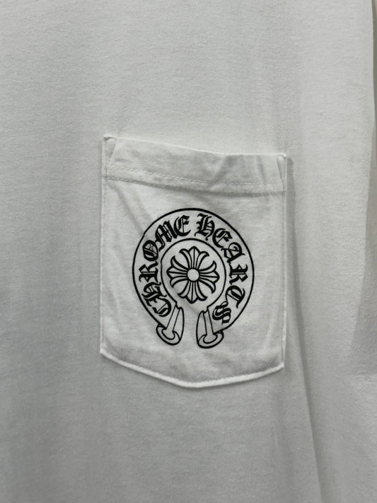 Chrome Hearts Miami Horseshoe Logo T-Shirt White Size L