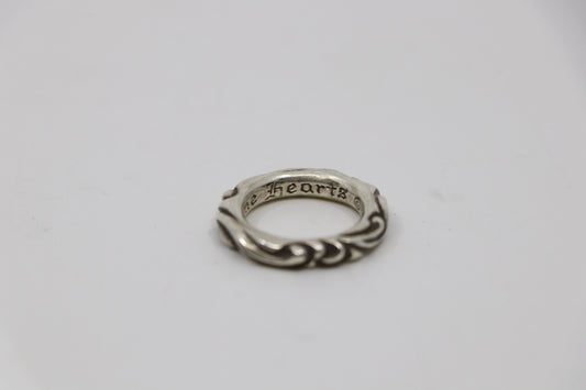 Chrome Hearts Scroll Ring .925 Sterling Silver Size 6 US