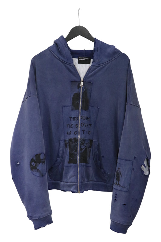 Enfants Riches Déprimés Soviet Arctic Assemblage Thermal Lined Zip Up Hoodie Size L| AVNTGRDNY NYC