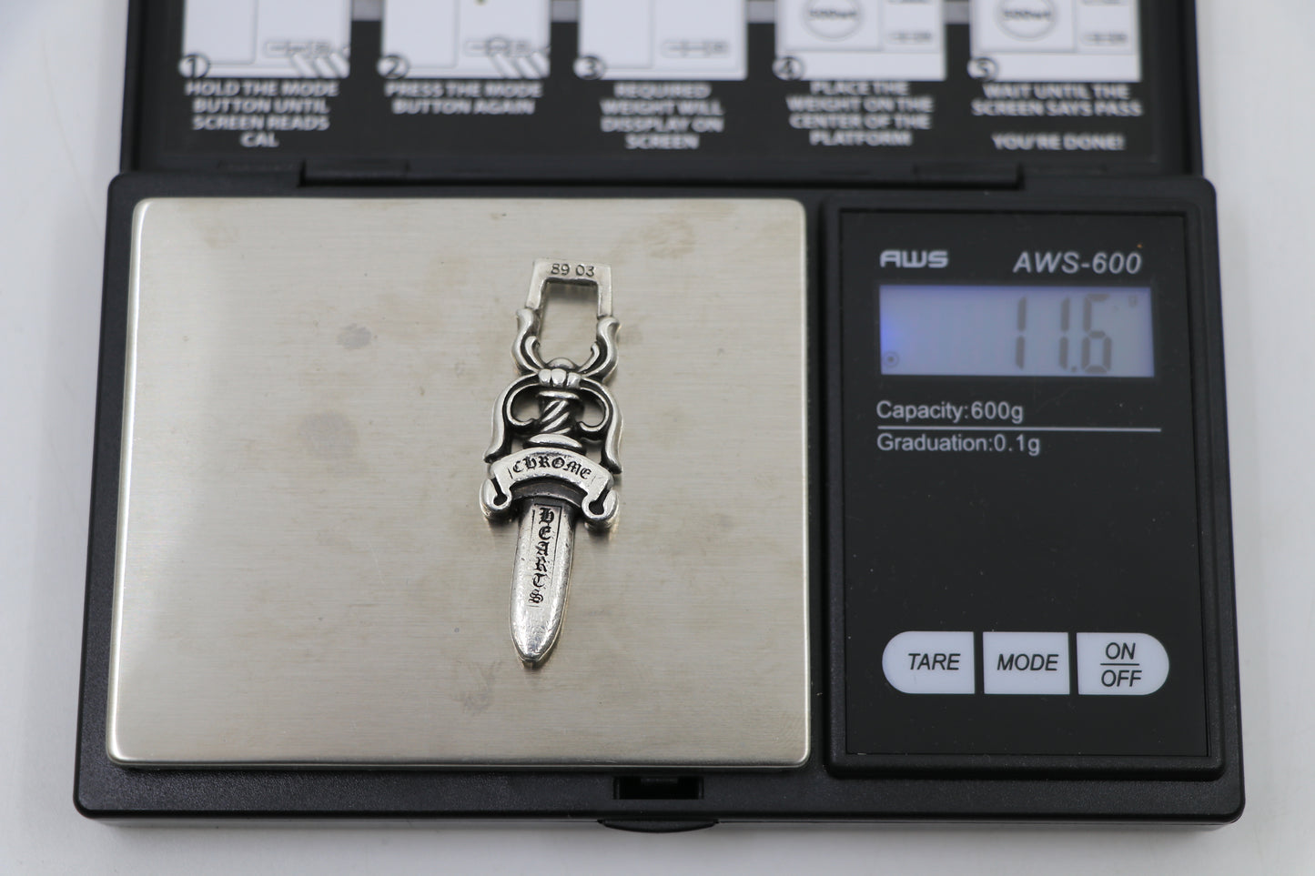 Chrome Hearts #10 Dagger Pendant