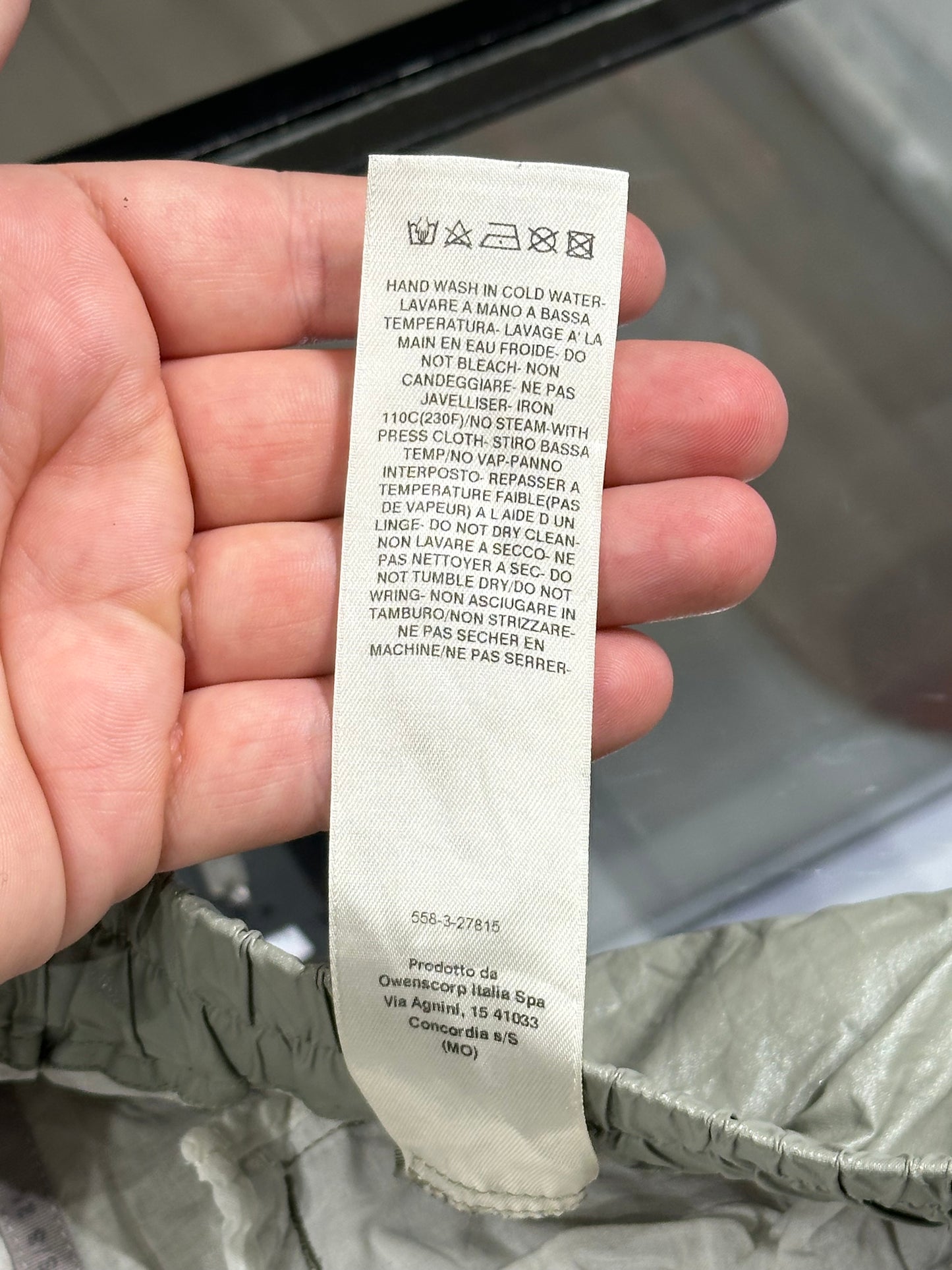 Rick Owens Hollywood S/S 2025 Cargo Bela Pant Celadon Size 46