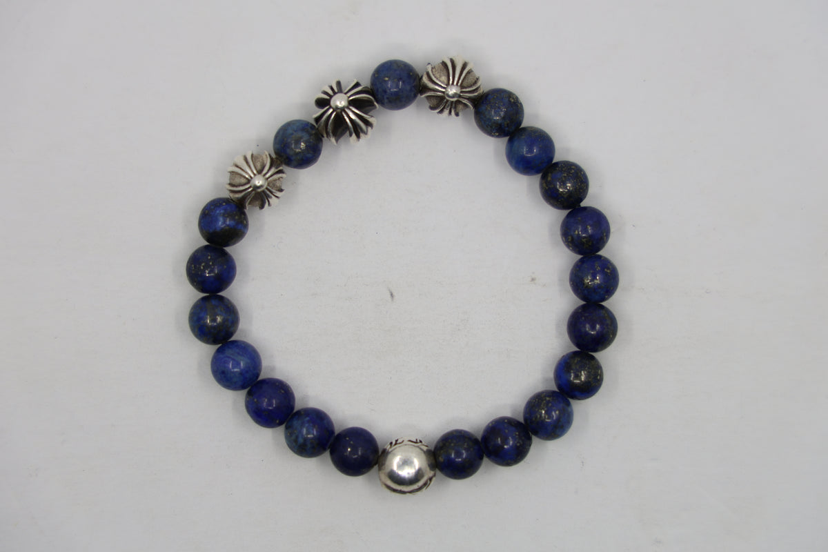 Chrome Hearts Lapis Lazuli Beaded Bracelet Pre-Owned Good Condition| AVNTGRDNY NYC